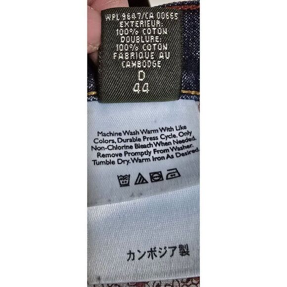 Eddie Bauer Womens Relaxed Fit Blue Jeans With Floral Lining Sz 14 cottage core - Picture 8 of 10